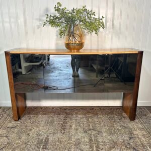 VTG Founders Console Credenza FOUNDERS Buffet Mid Century Modern Two Tone Mirrored Post Modern