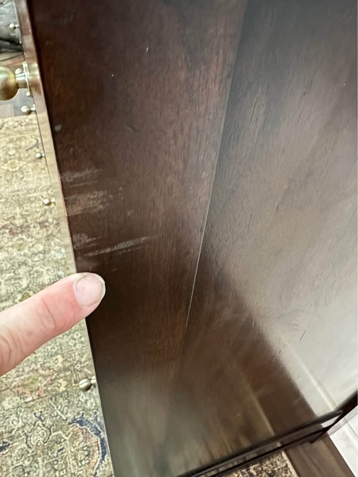 Bassett Dresser Long Dovetail Drawers Dark Wood 6 Drawer - Image 8